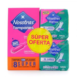 TAMPON NOSOTRAS.APLI.REG.8UN+2PRO.LAR.S.OF